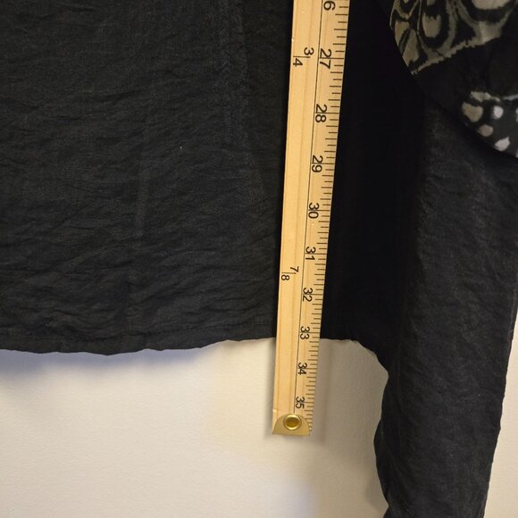 Pretty Angel S Sheer Black Tunic Top Gypsy Geometric Floral Whimsigoth Dark Fair - Picture 11 of 13